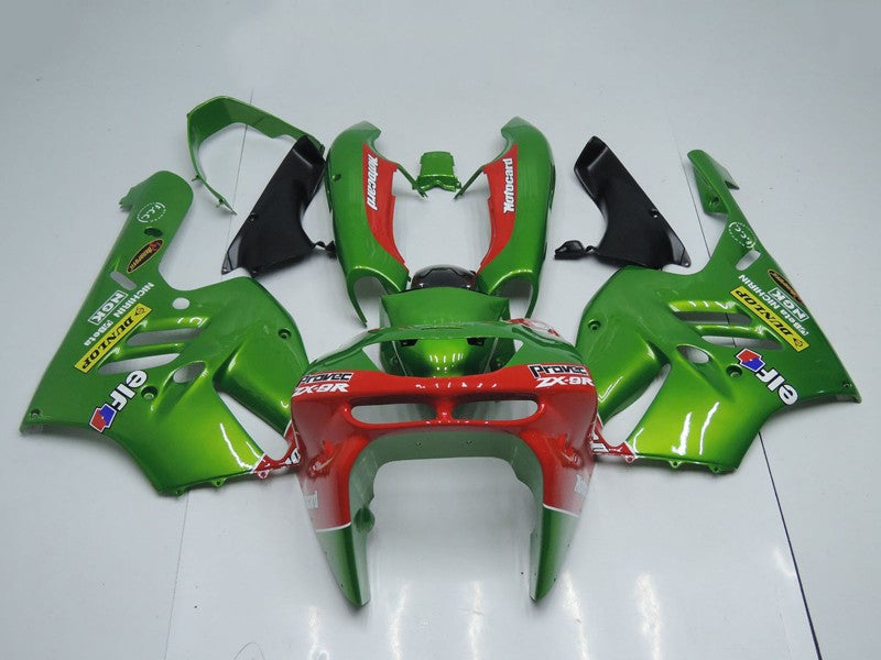 Purchase 1994-1997 Green Red Elf Dunlop Kawasaki ZX9R Motorcycle Fairings UK