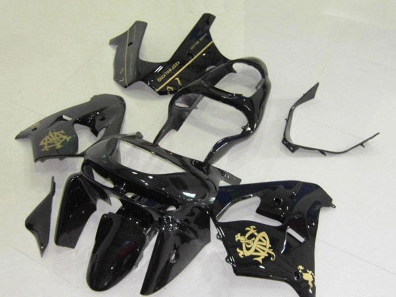 Purchase 1998-1999 Glossy Black Gold Jw Kawasaki ZX9R Motorcycle Fairings UK