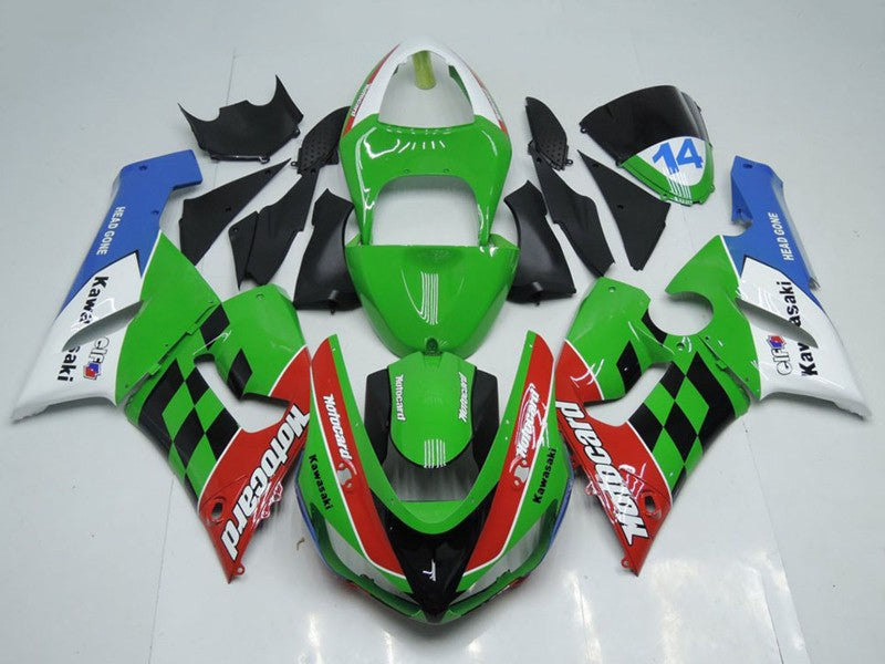 Purchase 2005-2006 White Green Red Blue Black Motocard Kawasaki ZX6R Motorcycle Fairings UK