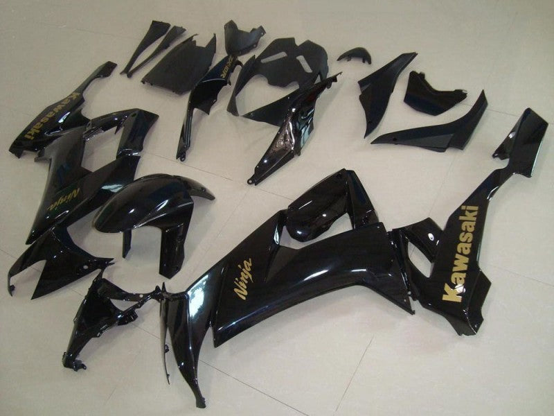 Purchase 2008-2010 Glossy Black Gold Decal Kawasaki ZX10R Motorcycle Fairings UK