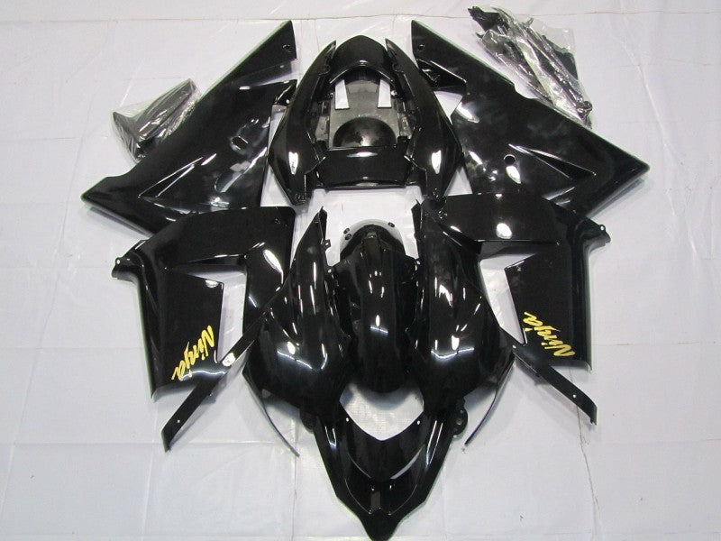 Purchase 2004-2005 Glossy Black Gold Kawasaki ZX10R Motorcycle Fairings UK