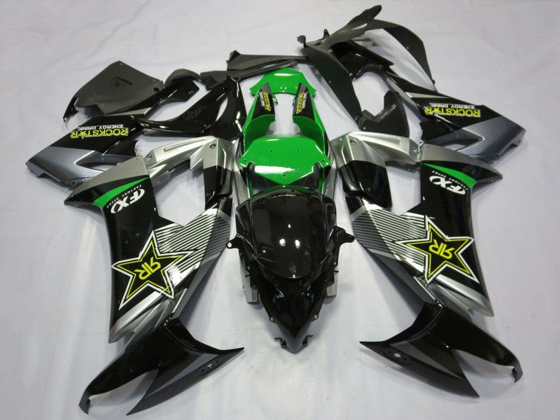 Purchase 2008-2010 Grey Green Black Rockstar Kawasaki ZX10R Motorcycle Fairings UK