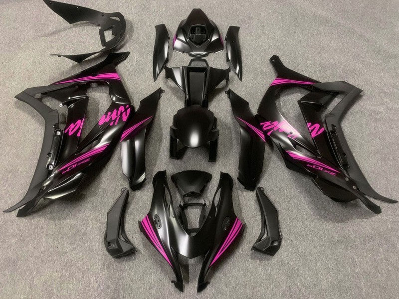 Purchase 2016-2020 Matte Black Pink Ninja Kawasaki ZX10R Motorcycle Fairings UK