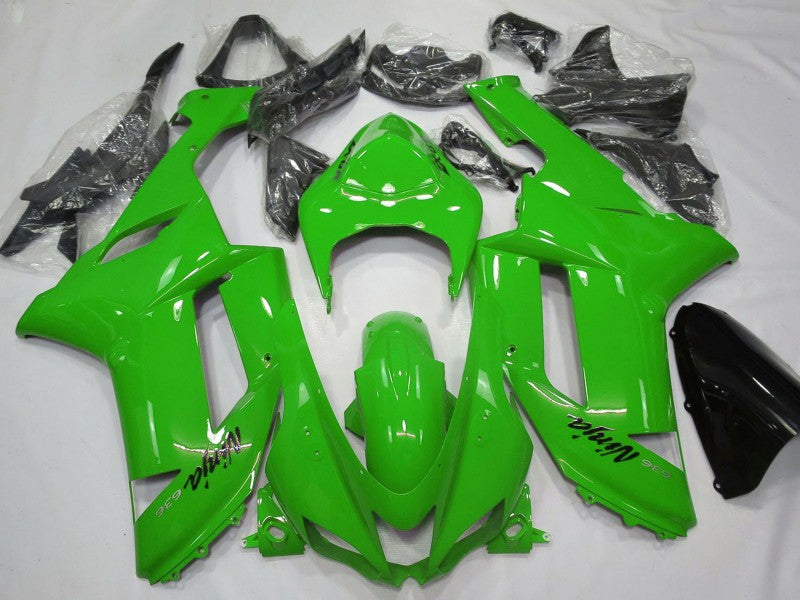 Purchase 2007-2008 Glossy Green Kawasaki ZX6R Motorcycle Fairings UK