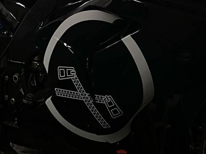 Purchase 2006-2007 Glossy Black White Circle Kawasaki ZX10R Motorcycle Fairings UK