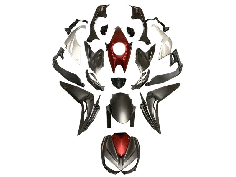 Purchase 2014-2019 Silver Red Matte Black Kawasaki Z1000 Motorcycle Fairings UK