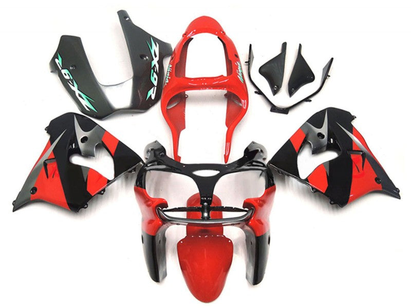 Purchase 2000-2001 Red Black Kawasaki ZX9R Motorcycle Fairings UK