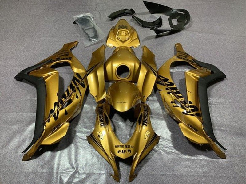 Purchase 2016-2020 Gold Black Kawasaki ZX10R Motorcycle Fairings UK