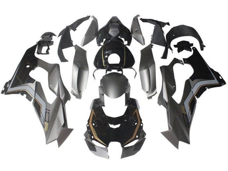 Purchase 2021-2025 Grey Glossy Black Gold Kawasaki ZX10R Motorcycle Fairings UK