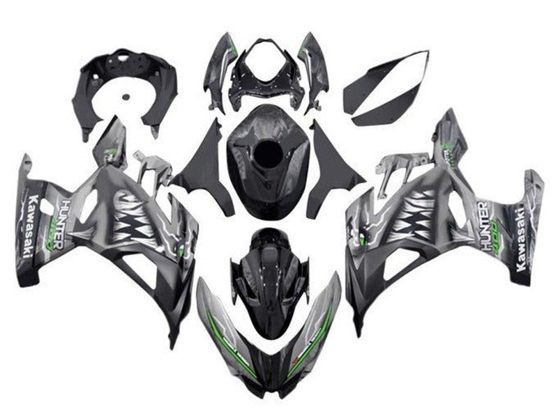 Purchase 2018-2024 Nardo Grey Black Shark Kawasaki Ninja 400 Motorcycle Fairings UK