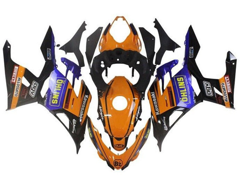 Purchase 2018-2024 Orange Black Blue Yellow OHLINS Kawasaki Ninja 400 Motorcycle Fairings UK