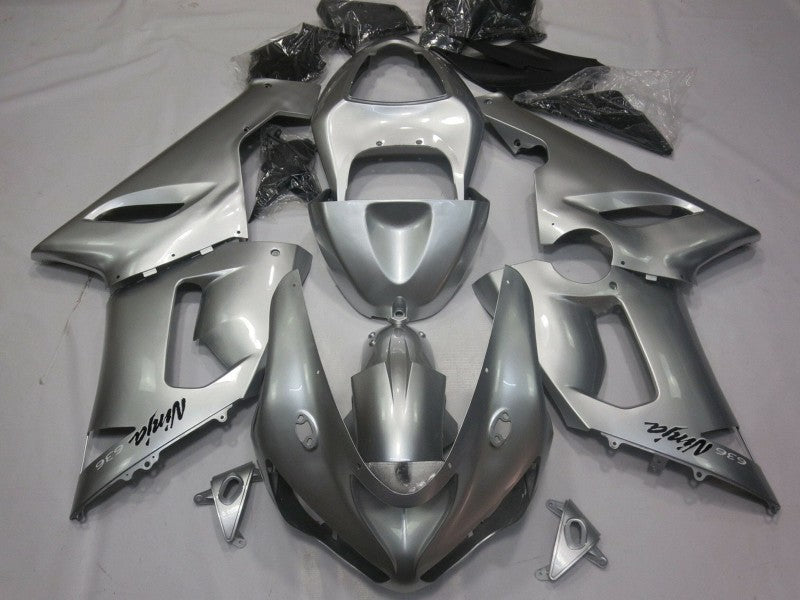 Purchase 2005-2006 Silver Kawasaki ZX6R Motorcycle Fairings UK