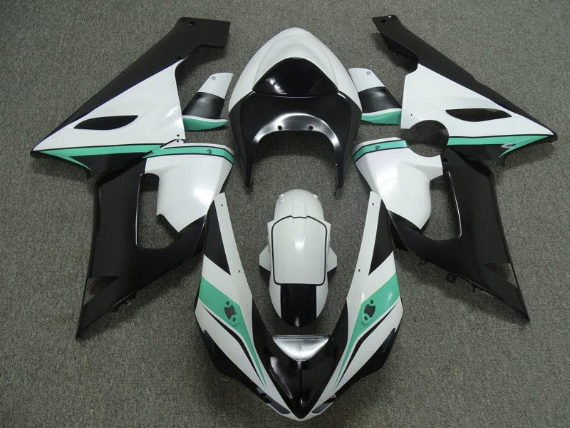 Purchase 2005-2006 White Black Green Kawasaki ZX6R Motorcycle Fairings UK