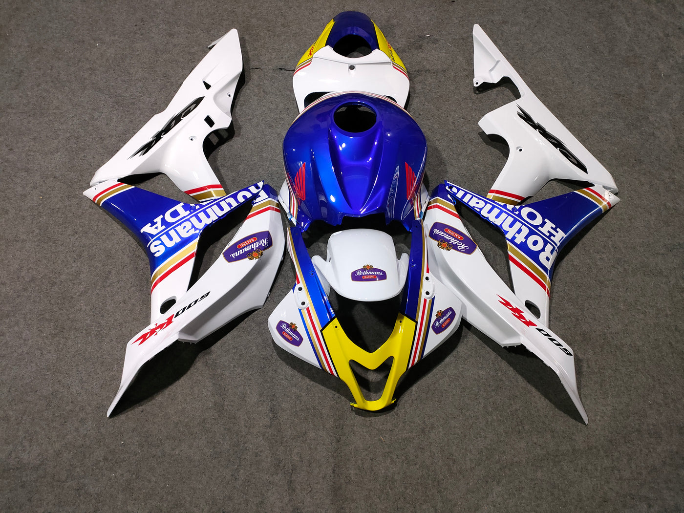 2007-2008 Honda CBR600RR Yellowand White Fairing Kit