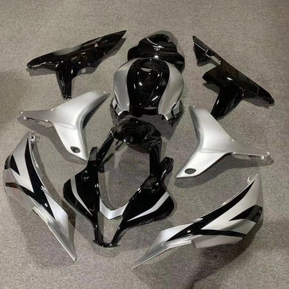 2007-2008 Honda CBR600RR Silver and Black Fairing Kit