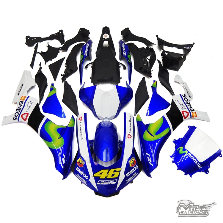 2015-2019 Yamaha YZF-R1 Glossy Blue Fairing Kit