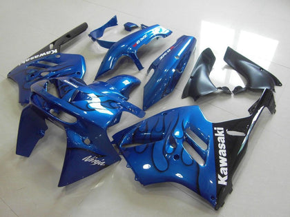 1994-1997 Kawasaki ZX-9R Ninja Blue Black Flame Fairing Kit