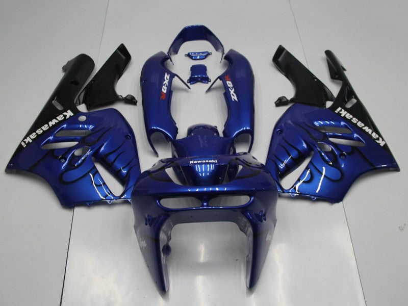 Purchase 1994-1997 Blue Black Flame Kawasaki ZX9R Motorcycle Fairings UK
