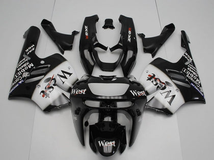 1994-1997 Kawasaki ZX-9R Ninja Black White West Fairing Kit