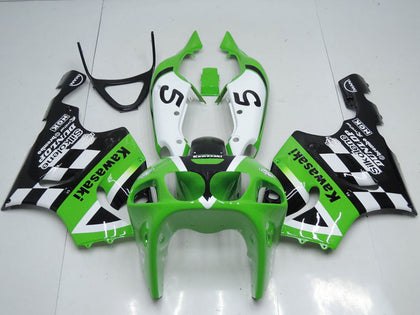 1996-2002 Kawasaki ZX-7R Ninja Green Black and White Fairing Kit