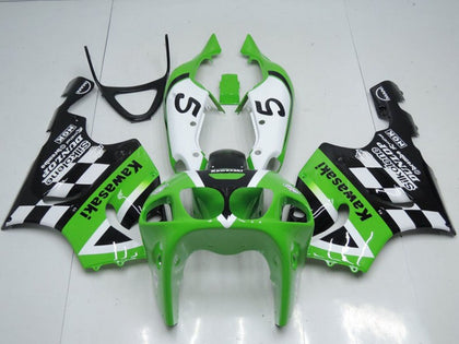 1996-2002 Kawasaki ZX-7R Ninja Green Black and White Fairing Kit