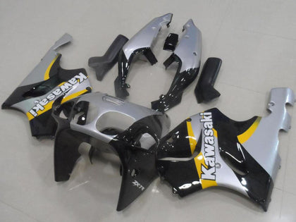 1996-2002 Kawasaki ZX-7R Ninja Silver and Black Fairing Kit