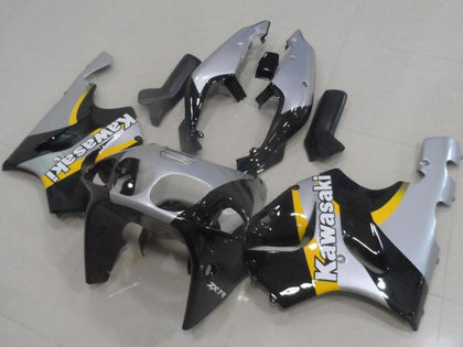 1996-2002 Kawasaki ZX-7R Ninja Silver and Black Fairing Kit