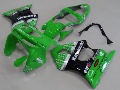 1998-1999 Kawasaki ZX-6R Green Black Fairing Kit