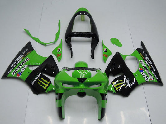 OEM Fitting Motorcycle Fairings UK, 1998 1999 Green Monster Kawasaki ZX6R Motor Bike Fairings UK