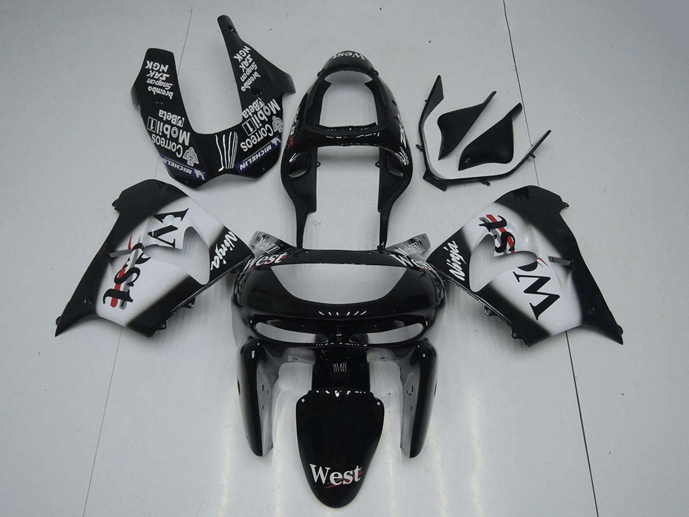 1998-1999 Kawasaki Ninja ZX9R Black West Fairing Kit