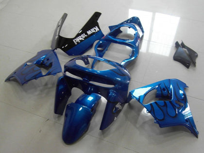 1998-1999 Kawasaki ZX-9R Ninja Blue Black Flame Fairing Kit