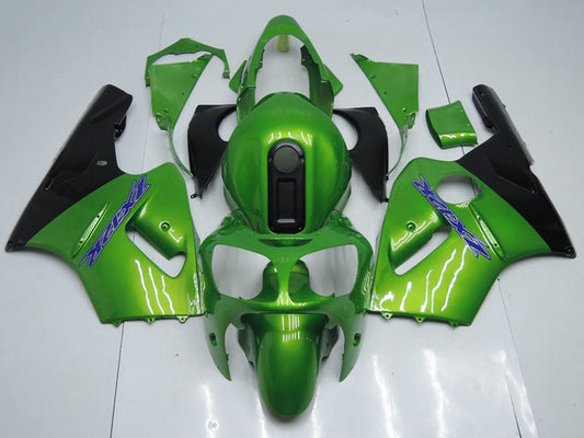 2000-2001 Kawasaki Ninja ZX12R Green And Black Fairing Kit