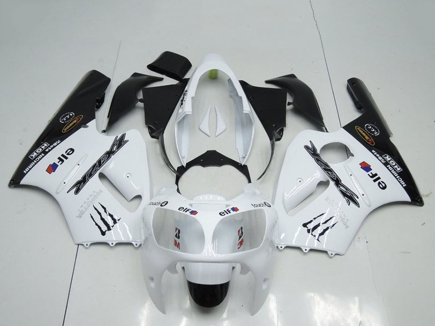2000-2001 Kawasaki Ninja ZX12R White Monster Fairing Kit