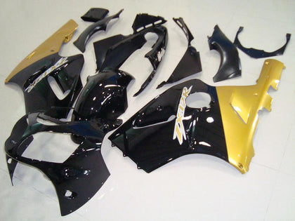 2000-2001 Kawasaki ZX-12R Ninja Black Gold Fairing Kit