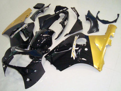 2000-2001 Kawasaki ZX-12R Ninja Black Gold Fairing Kit