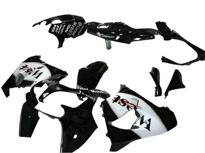 2000-2001 Kawasaki ZX-9R Ninja Glossy Black White Fairing Kit