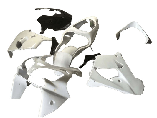 2000-2001 Kawasaki Ninja ZX9R Pure White Glossy Black Fairing Kit