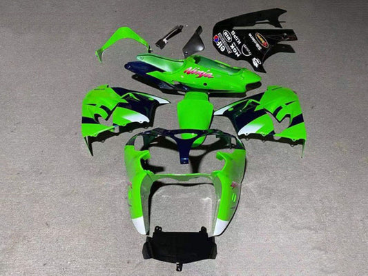 2000-2001 Kawasaki Ninja ZX9R Green Glossy Black Ink Blue Fairing Kit