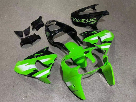 2000-2001 Kawasaki Ninja ZX9R Green Glossy Black Fairing Kit