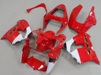 2000-2001 Kawasaki ZX-9R Ninja Red and White Fairing Kit