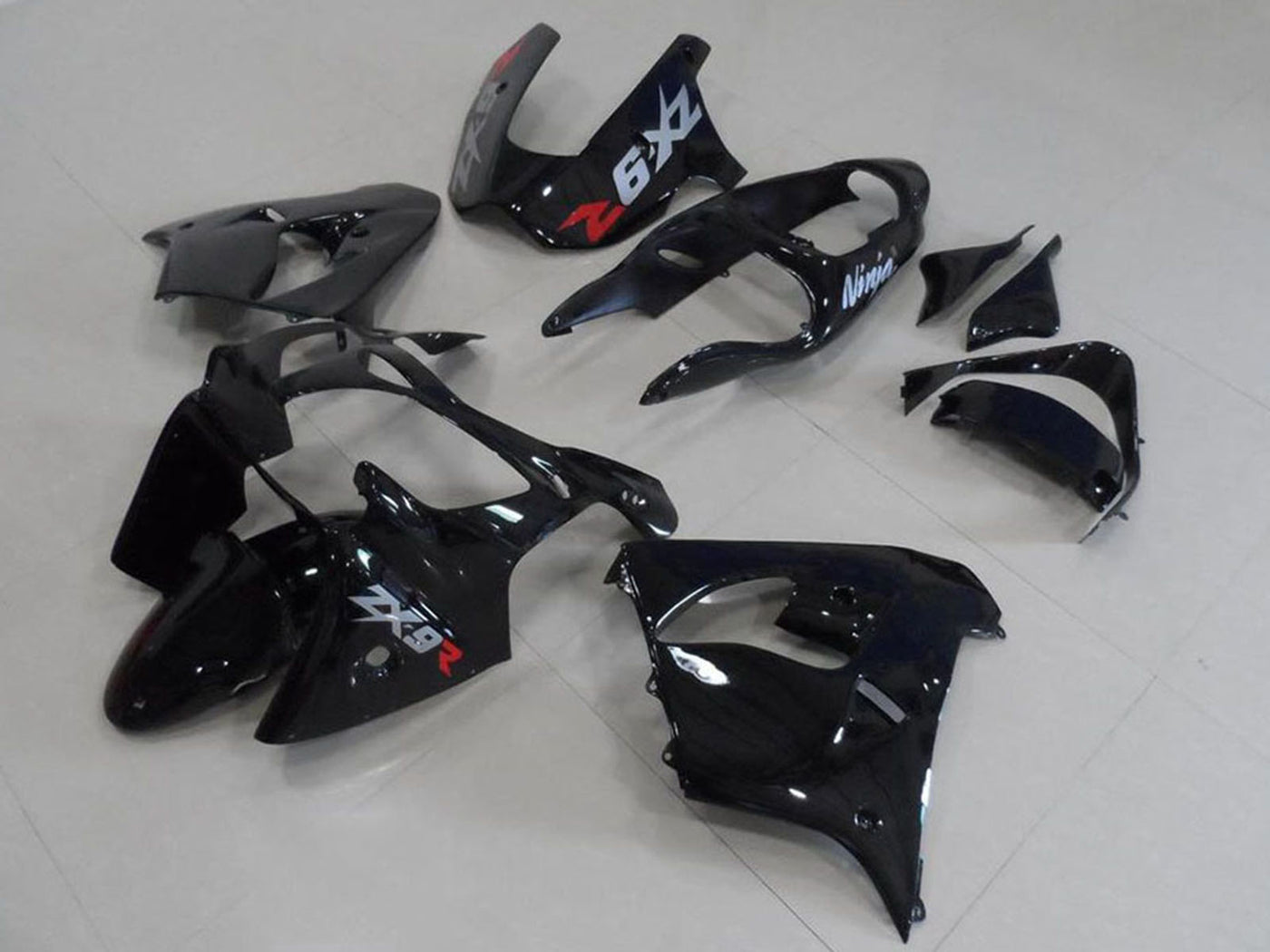 2000-2001 Kawasaki Ninja ZX9R Black With Grey Decals Fairing Kit