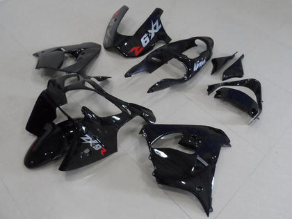 2000-2001 Kawasaki ZX-9R Ninja Black with Gray Decals Fairing Kit