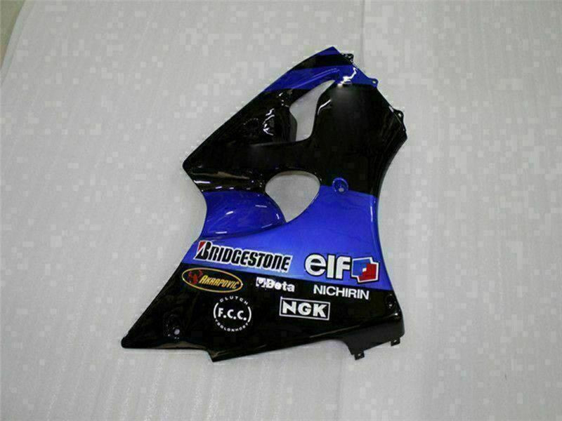 Purchase 2000-2002 Blue Glossy Black Elf Bridgestone Kawasaki ZX6R Motorcycle Fairings UK