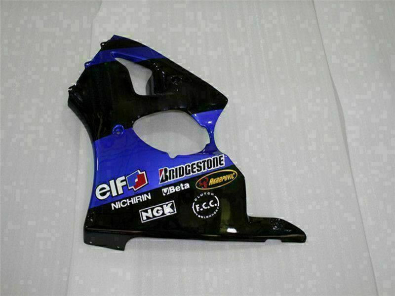 Purchase 2000-2002 Blue Glossy Black Elf Bridgestone Kawasaki ZX6R Motorcycle Fairings UK