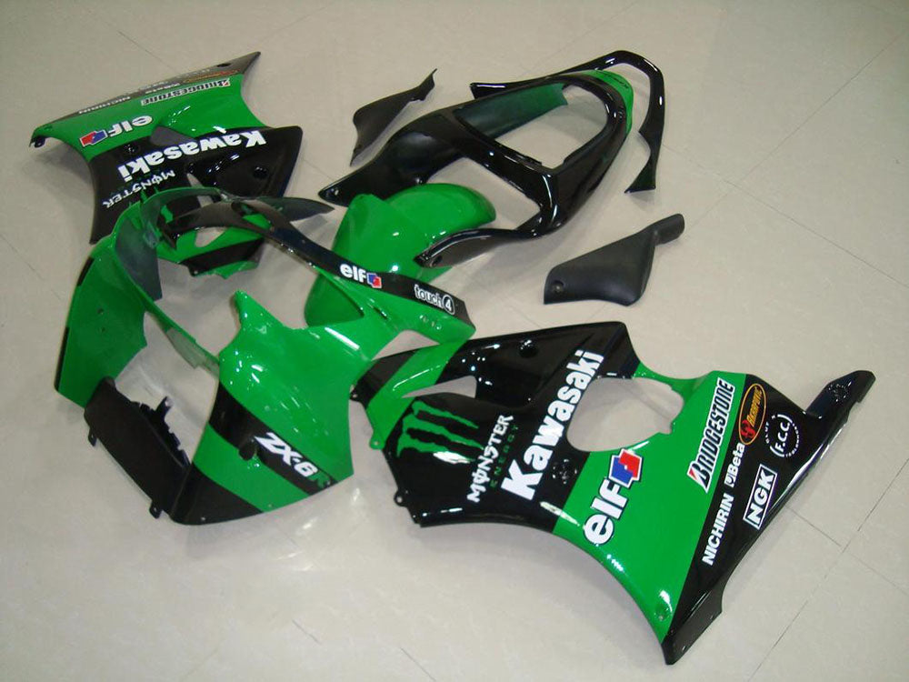 2000-2002 Kawasaki Ninja ZX6R Green Monster Fairing Kit