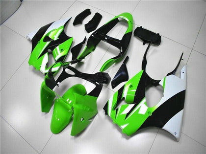 2000-2002 Kawasaki ZX-6R Green White Black Fairing Kit