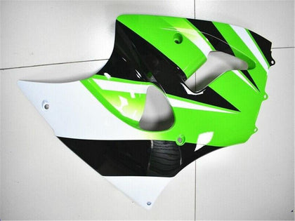 2000-2002 Kawasaki ZX-6R Green White Black Fairing Kit