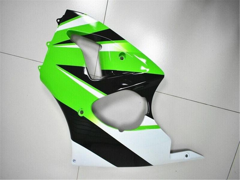 Purchase 2000-2002 Green White Black Kawasaki ZX6R Motorcycle Fairing Kits UK