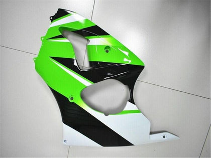 2000-2002 Kawasaki ZX-6R Green White Black Fairing Kit