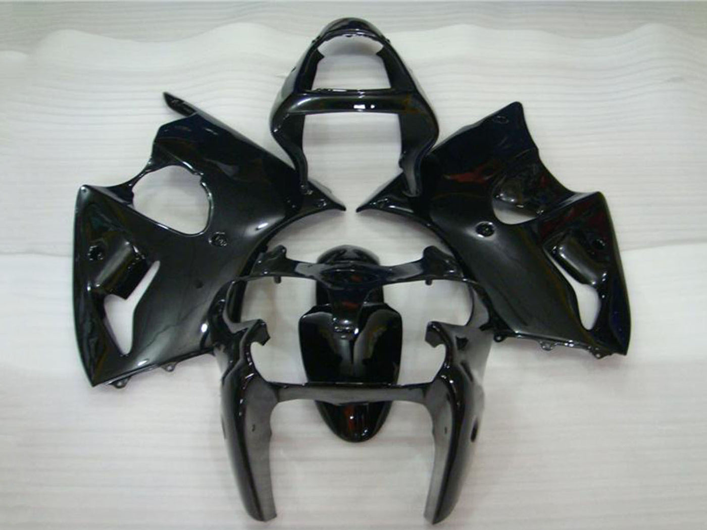 2000-2002 Kawasaki Ninja ZX6R Glossy Black Fairing Kit